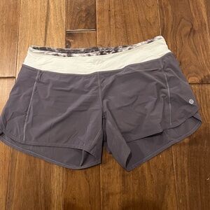 Lululemon gray running shorts size 10